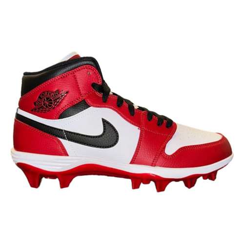 Orange Sports Drink Jordan 1 Retro Cleats Metal / Mid Top / 10