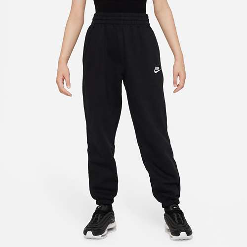 NIKE Sportswear Pants Men adult XXL black jogger sweatpants button club  fleece