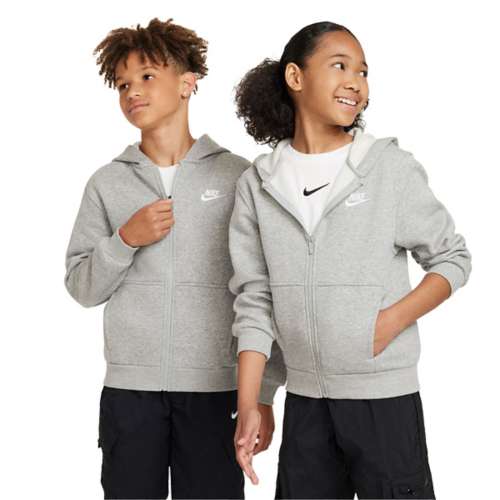Kids' anthracite nike Sportswear Club Fleece Oversized,Full Zip