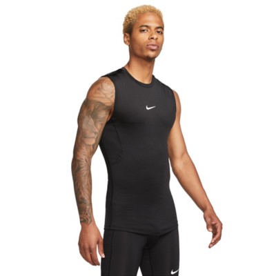 Men's Nike navy Pro Dri-FIT Tight Sleeveless Compression Shirt