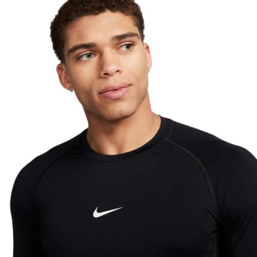 Nike Men's Pro Dri-Fit Slim Long-Sleeve Fitness Top, Small, Black