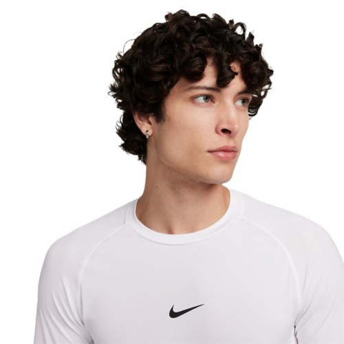 White nike long sleeve compression shirt hotsell