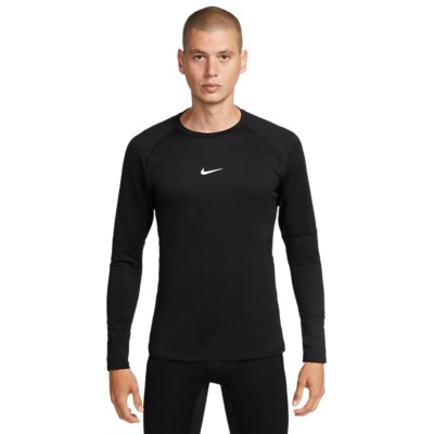 Men's Olive Nike Pro Warm Long Sleeve Compression Shirt
