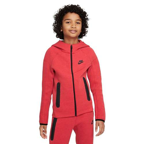 Kids' Nike svartvit Sportswear Tech Fleece Full Zip Hoodie