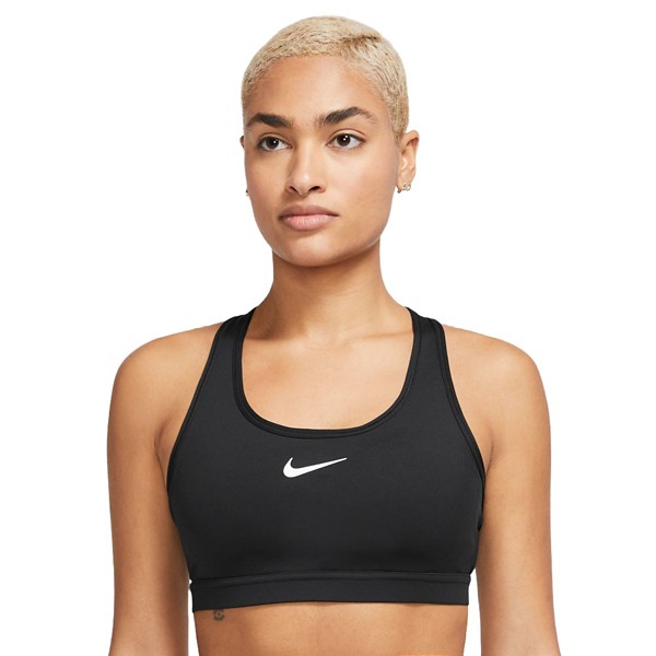 Women's Nike Swoosh Medium Support Sports Bra Medium Black/White