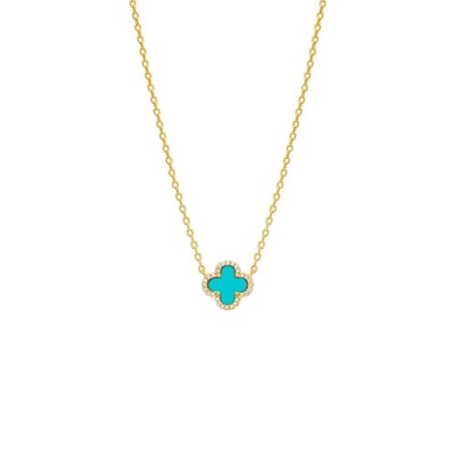 By Adina Eden Women's Pave Outlined Four Leaf Clover
