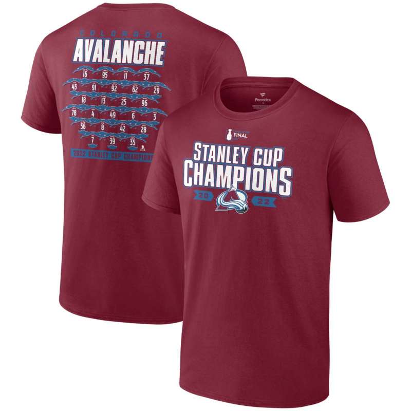 Fanatics Colorado Avalanche 2022 Stanley Cup Champions Jersey Roster T ...