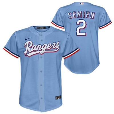 Texas Rangers Marcus Semien Youth Light Blue Alt Replica Baseball