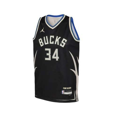 Nike Milwaukee Bucks Jersey Earned Edition 34 Antetokounmpo Youth