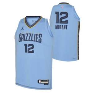 Preschool Jordan Brand Ja Morant Light Blue Memphis Grizzlies 2022/23 Statement Edition Jersey