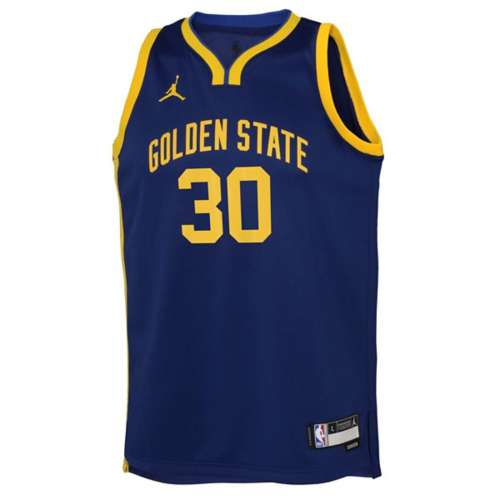 Nike Golden State Warriors Jersey Youth Medium Blue NBA Stephen Curry  Swingman