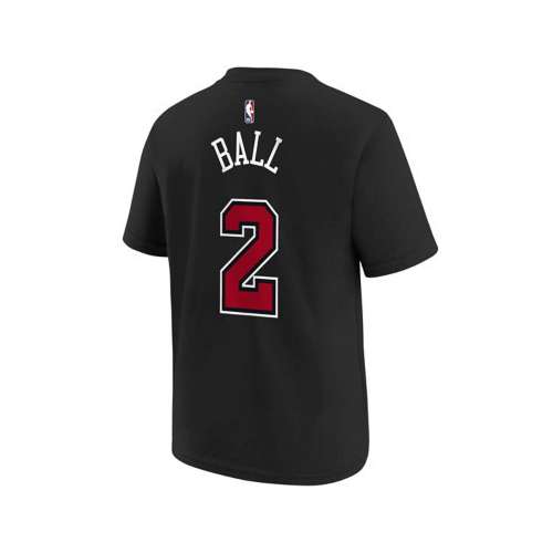 Nike Kids' Chicago Bulls Lonzo Ball #2 Statement Name & Number T-Shirt