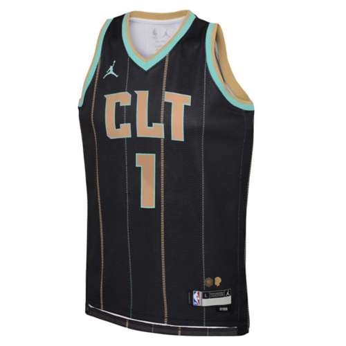 Youth Nike LaMelo Ball Black Charlotte Hornets 2022/23 Swingman Jersey - City Edition Size: Large