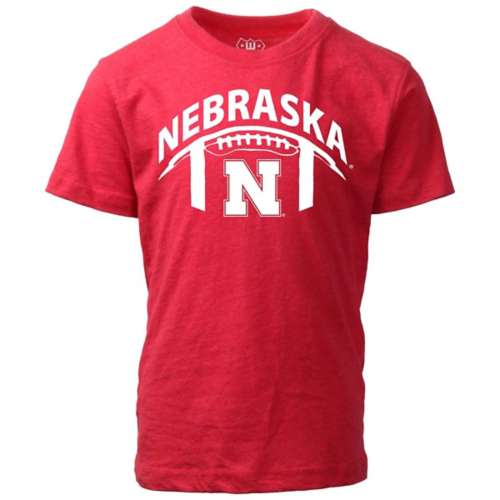 Wes and Willy Toddler Nebraska Cornhuskers Football Outline T-Shirt