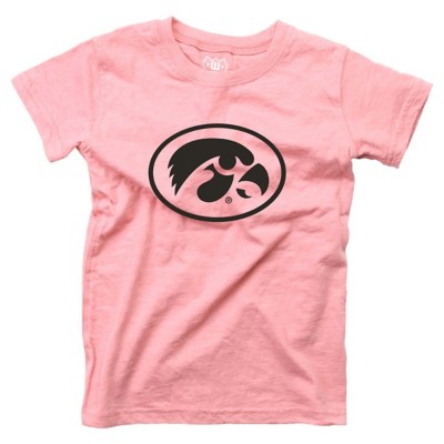 DOLCE & GABBANA OPENWORK POLO SHIRT Kids' Girls' Iowa Hawkeyes Basic Pink Logo T-Shirt
