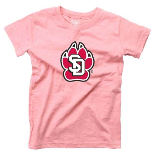 Wes and Willy Kids' Girls' South Dakota Coyotes Basic Logo T-Shirt