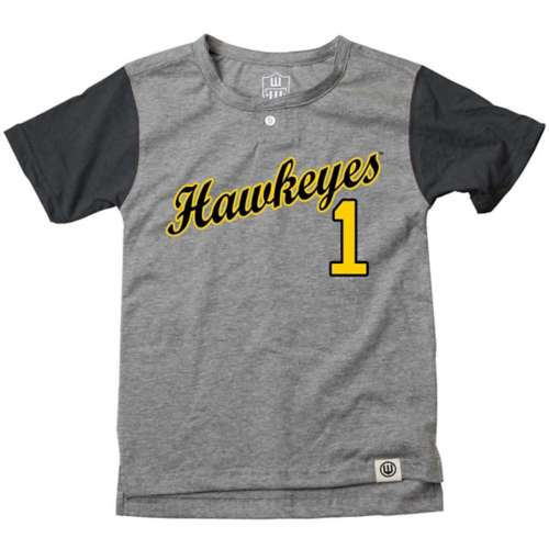 Wes and Willy Kids' Iowa Hawkeyes Henley Baseball T-Shirt