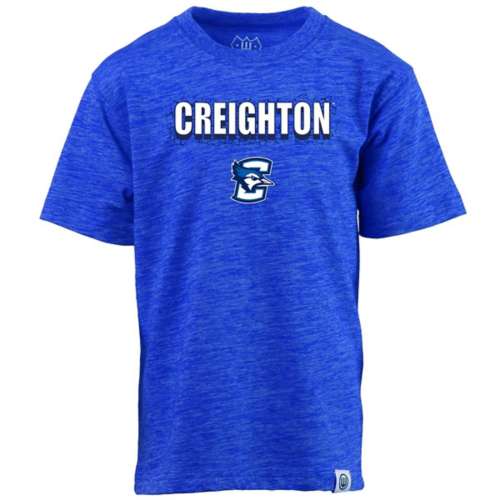 Youth Blue Creighton Bluejays Team Logo Stripes T-Shirt