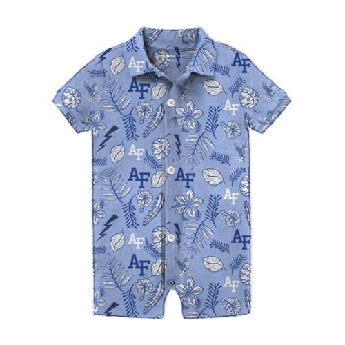 Wes and Willy Baby Girls' Air Force Falcons Floral Romper