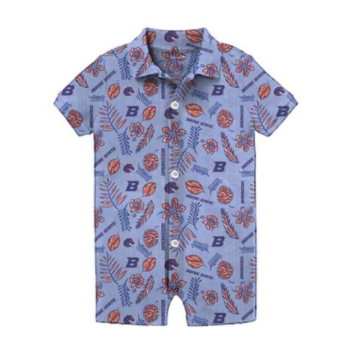 Wes and Willy Baby Girls' Boise State Broncos Floral Romper