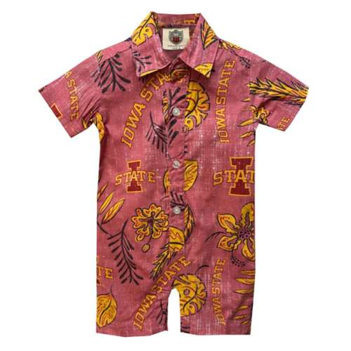 Wes and Willy Baby Girls' Iowa State Cyclones Floral Romper