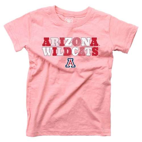 Wes and Willy Kids' Girls' Arizona Wildcats Pink Basic Logo T-Shirt