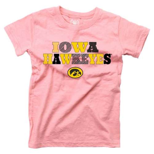 Wes and Willy Baby Girls' Iowa Hawkeyes Pink Basic Logo T-Shirt