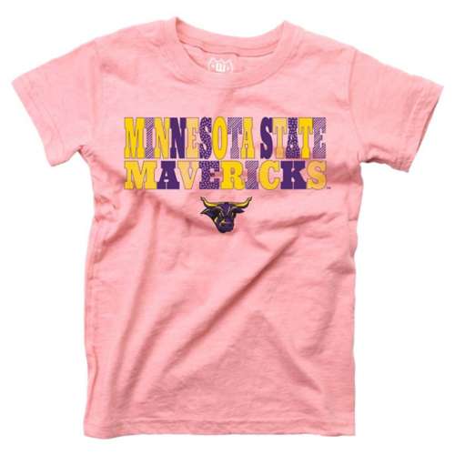 Wes and Willy Baby Girls' Minnesota State Mavericks Pink Basic Logo T-Shirt