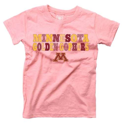 Wes and Willy Toddler Girls' Minnesota Golden Gophers Pink Basic Logo T-Shirt
