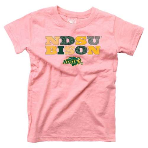 Wes and Willy Toddler Girls' North Dakota State Bison Pink Basic Logo T-Shirt