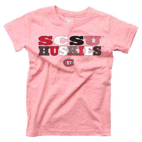 Wes and Willy Baby Girls' St. Cloud State Huskies Pink Basic Logo T-Shirt