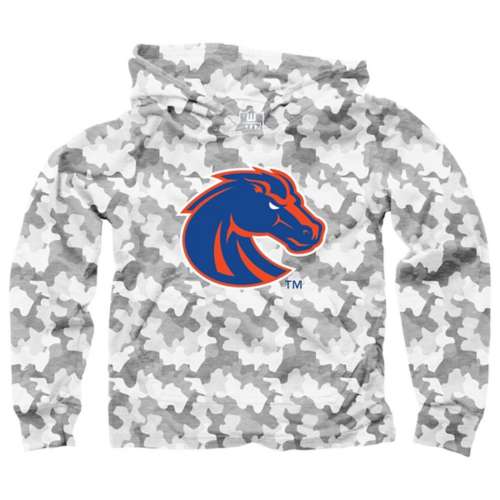 Wes and Willy Kids Boise State Broncos Camo Beach Hoodie TEEN long sleeve poplin shirt Grau Witzenberg Sneakers Sale Online