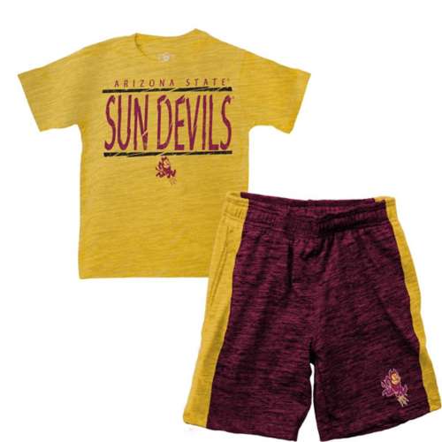 Wes and Willy Kids' Arizona State Sun Devils Cy Contrast T-Shirt & Short Set