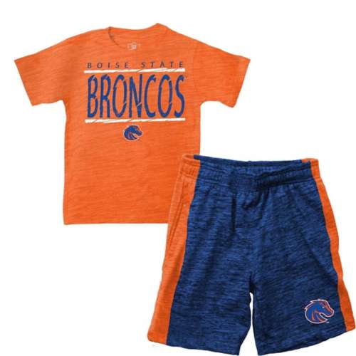Wes and Weiy Toddler Boise State Broncos Cy Contrast T-Shirt & Short Set