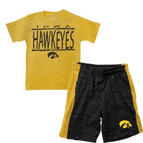 Wes and Willy Kids' Iowa Hawkeyes Cy Contrast T-Shirt & Short Set