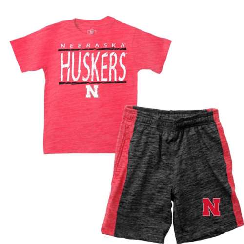 Wes and Willy Toddler Nebraska Cornhuskers Cy Contrast T-Shirt & Short Set
