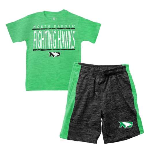 Wes and Willy Toddler North Dakota Fighting Hawks Cy Contrast T-Shirt & Short Set