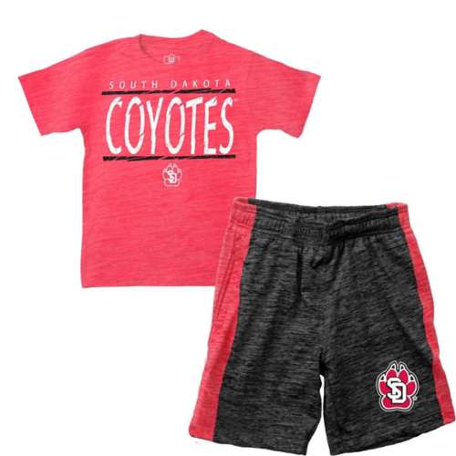 Wes and Willy Toddler South Dakota Coyotes Cy Contrast T-Shirt & Short Set