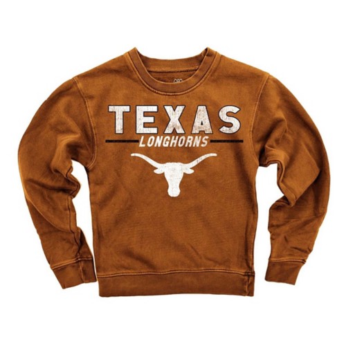 Wes and Willy Kids Girls' Texas Longhorns Fleece Crew