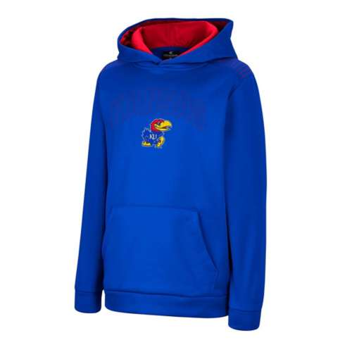 Youth Royal New York Giants Retro Color Block Pullover Hoodie