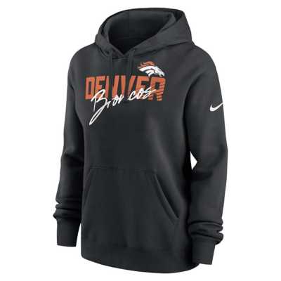 Nike Women's Team (NFL Denver Broncos) Pullover Hoodie in Grey, Size: Small | NKZE07F8W-06G