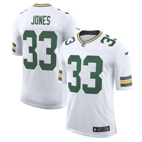 Packers #33 Aaron Jones Nike Away Limited Jersey 2XL White