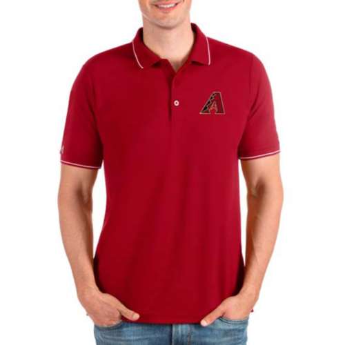 Men's Antigua Gray/Red Arizona Diamondbacks Answer Polo