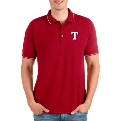 Antigua Men's Texas Rangers Game Day Woven Fishing Shirt