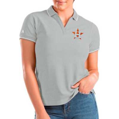 Women's Detroit Lions Affluent Grey Heather/White Polo