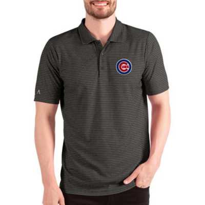 Men's Antigua Black Chicago Cubs Affluent Polo Size: Small