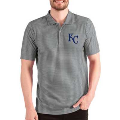 Kansas City Royals Antigua Compression Long Sleeve Button-Down Shirt -  Gray/White