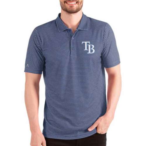 Tampa Bay Rays Polo Shirt Mens L Large Blue Collared Short Sleeves Baseball  MLB