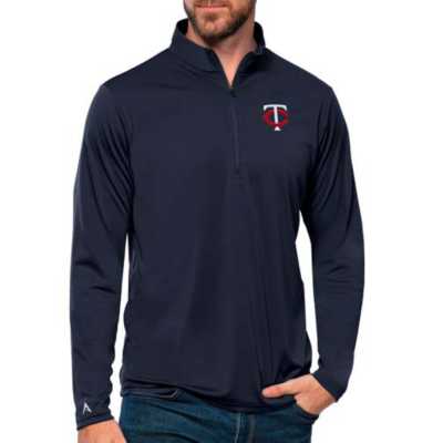 Twins Baseball Antigua Women's Updated Logo Tribute 1/2 Zip