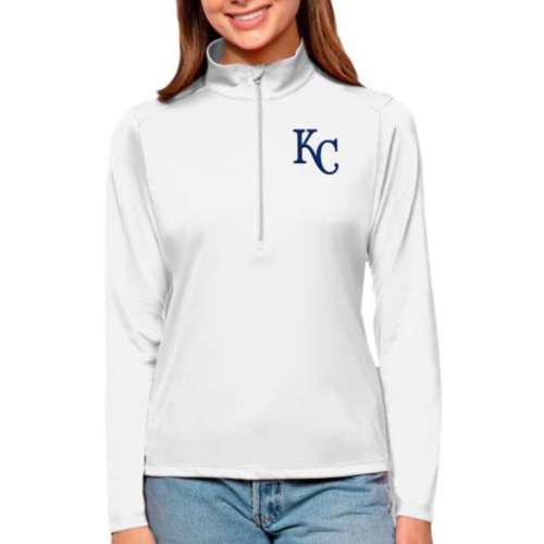 Kansas City Royals Antigua Compression Long Sleeve Button-Down Shirt -  Gray/White